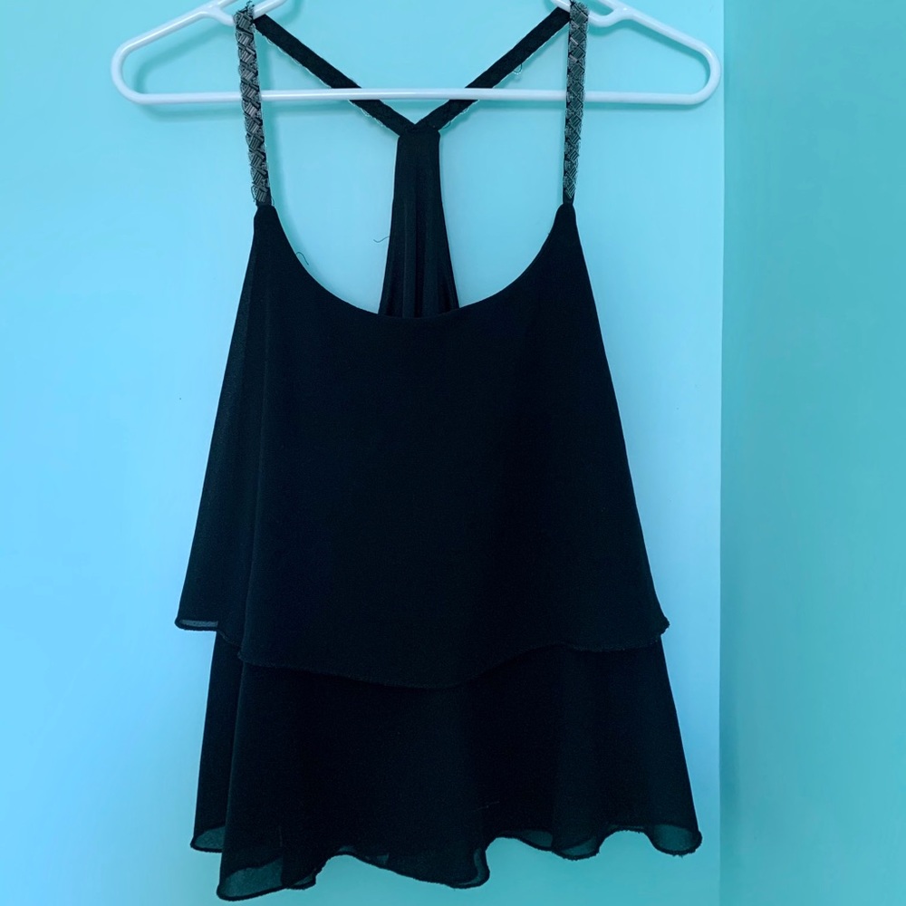 Black T-back Tank Top